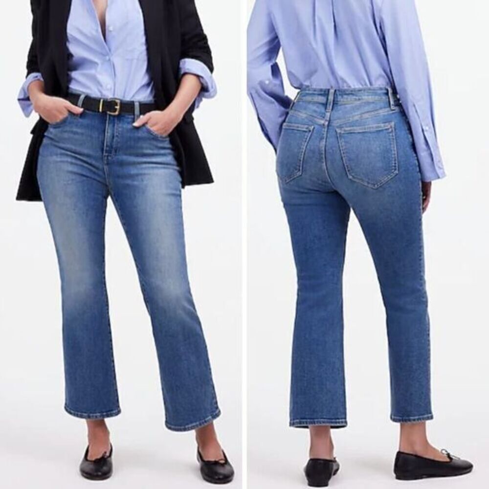 New! Madewell Curvy Kick Out Crop Jean oneida wash, size 27